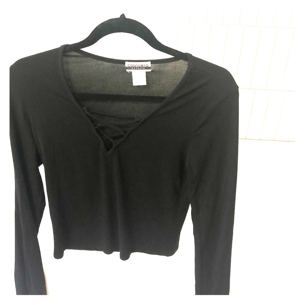 Long sleeve black top
